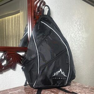 Black Sling Backpack for Men